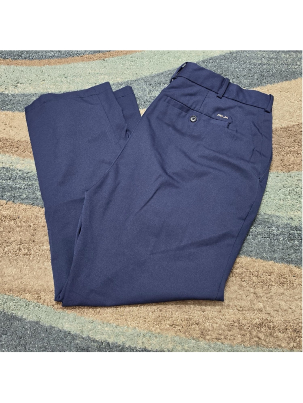 RLX Ralph Lauren Golf Pants Mens 38x34 Blue Stretch Performance Flat Front
